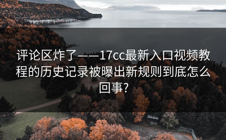评论区炸了——17cc最新入口视频教程的历史记录被曝出新规则到底怎么回事?
